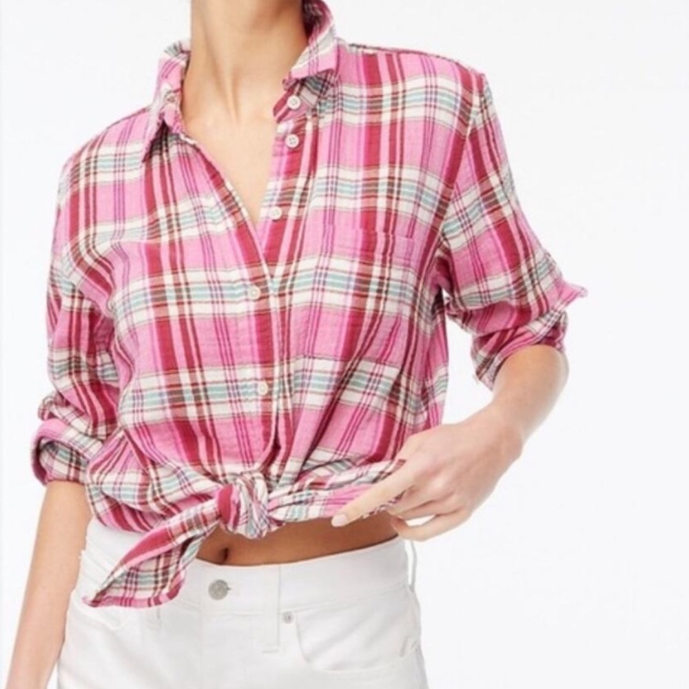 J.Crew Cotton Gauze Button Down Shirt